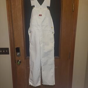 Dickies White Denim Overalls